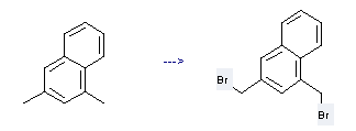 The Naphthalene,1,3-dimethyl- can react to get 1,3-Bis-bromomethyl-naphthalene